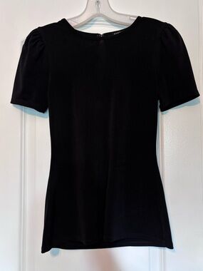 Express Black Puff-Sleeve Short Sleeve Top Size XS